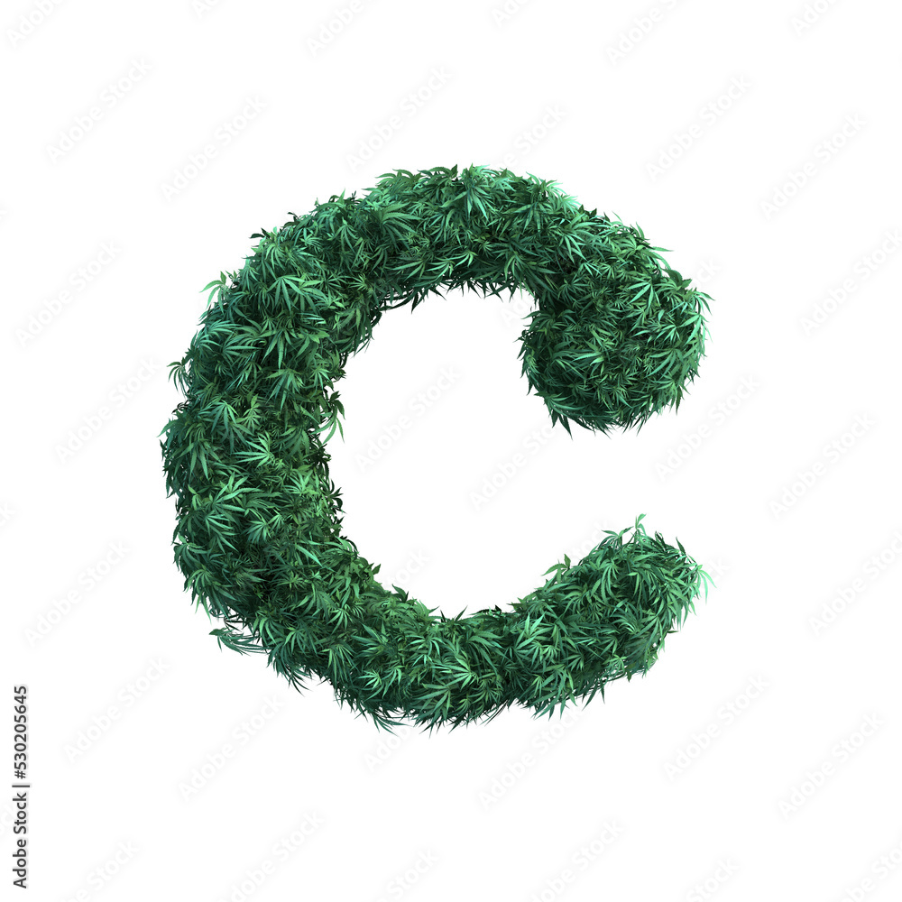 3D rendering of cannabis alphabet set 2
3D rendering of cannabis alphabet set 2