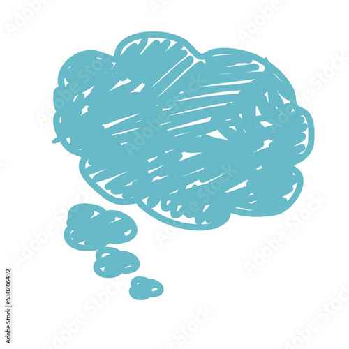 Kids drawing bubble message