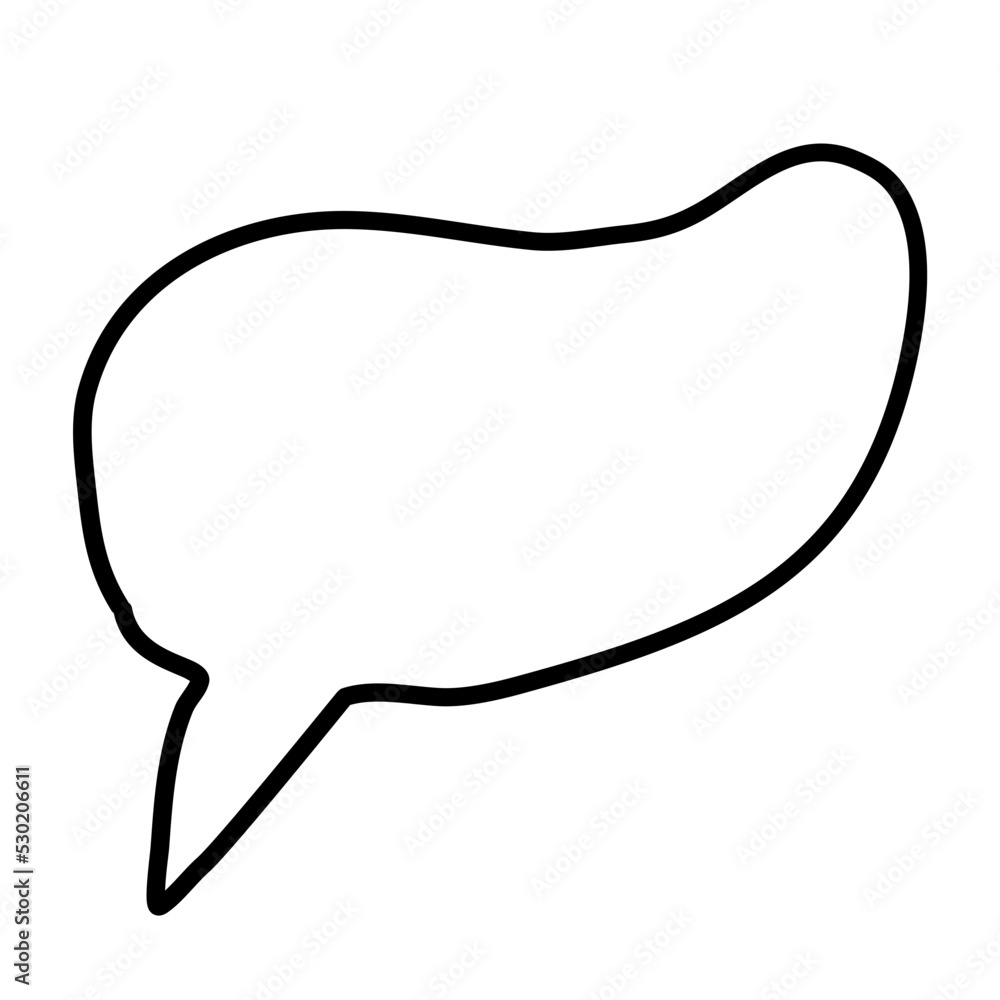 Speech bubble message line doodle Speech bubble message line doodle