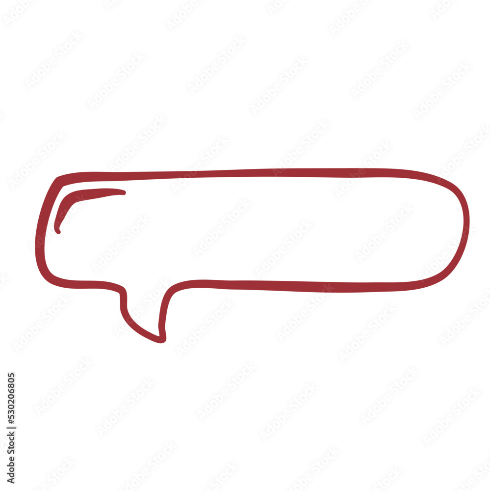 Speech bubble message line doodle Speech bubble message line doodle