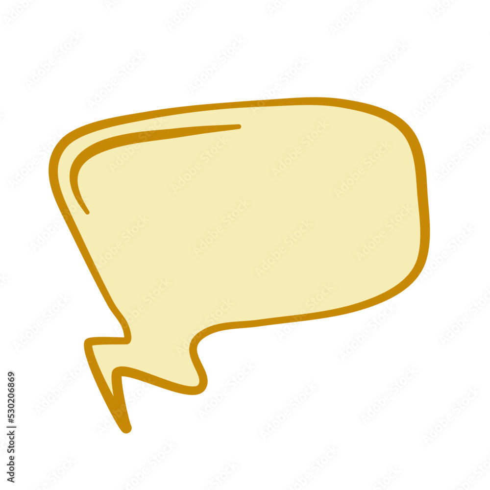 Naklejka premium Speech bubble message line doodle