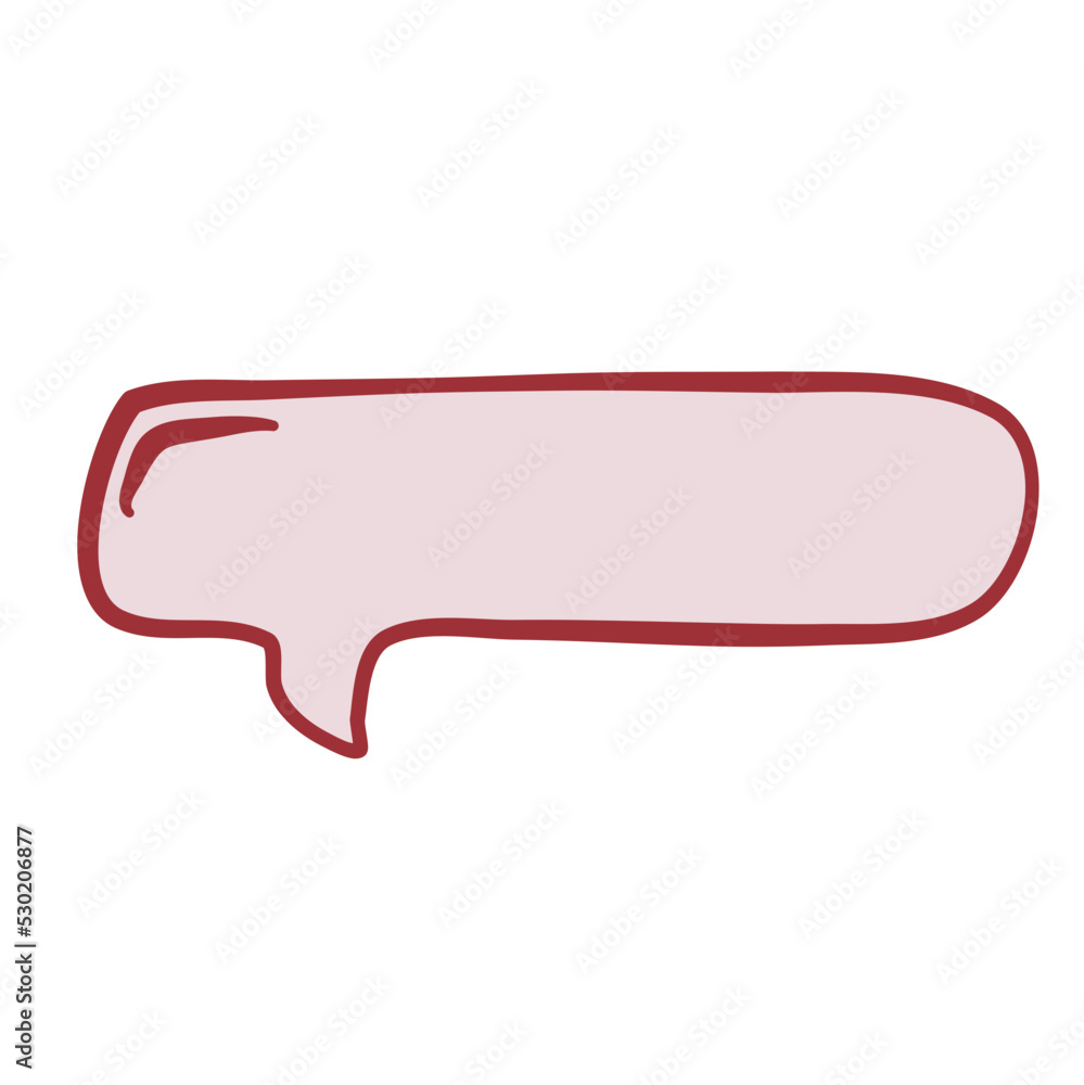 Speech bubble message line doodle Speech bubble message line doodle