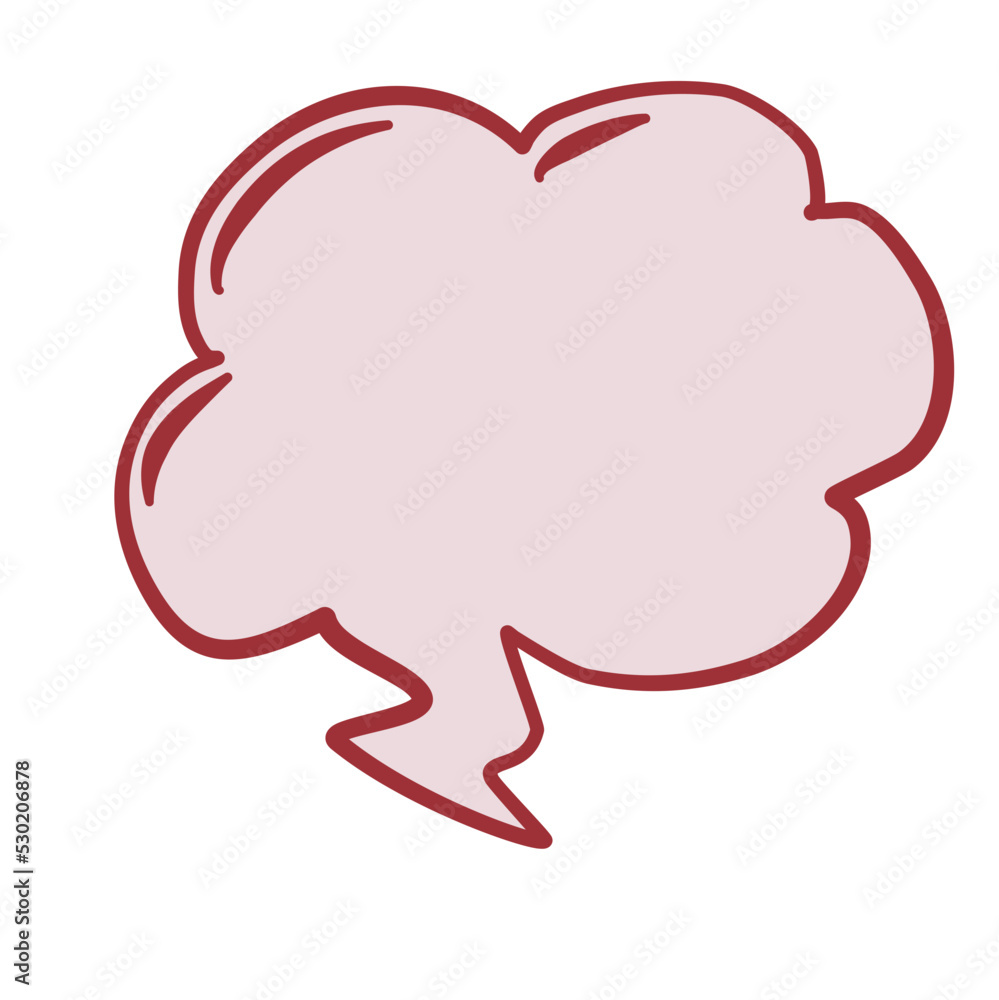 Speech bubble message line doodle Speech bubble message line doodle