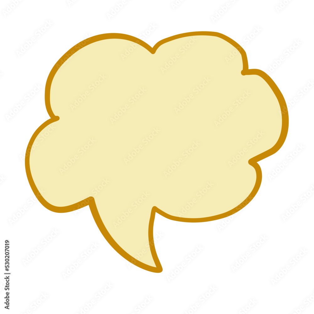 Speech bubble message line doodle Speech bubble message line doodle
