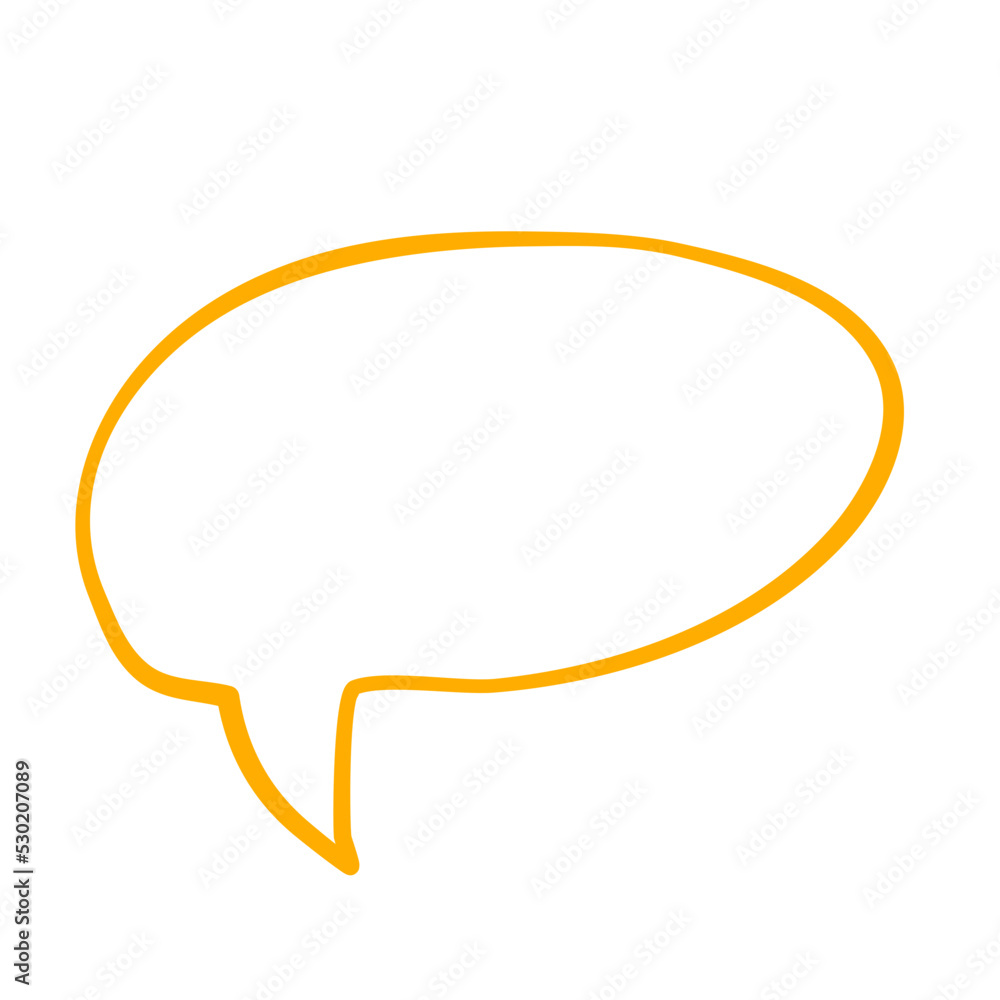 Speech bubble message line doodle Speech bubble message line doodle
