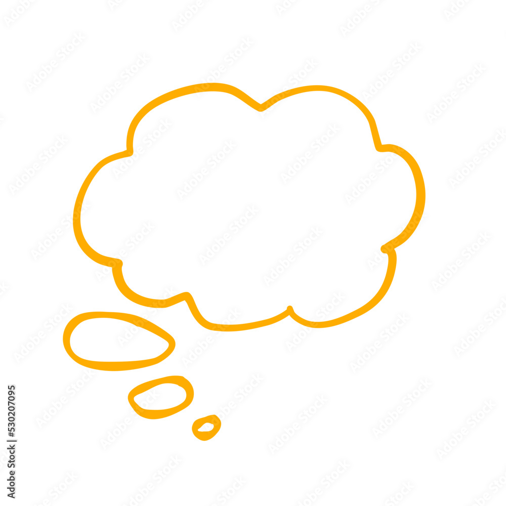 Speech bubble message line doodle Speech bubble message line doodle