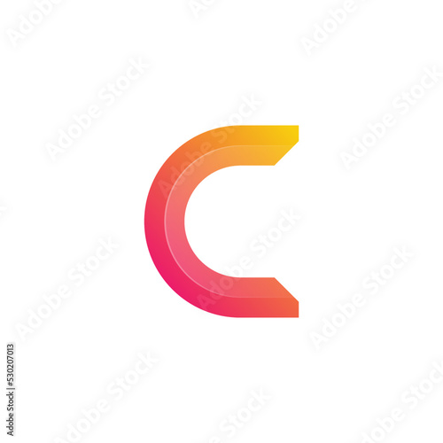 Letter C Logo Gradient Colorful Style for Company Business or Personal Branding