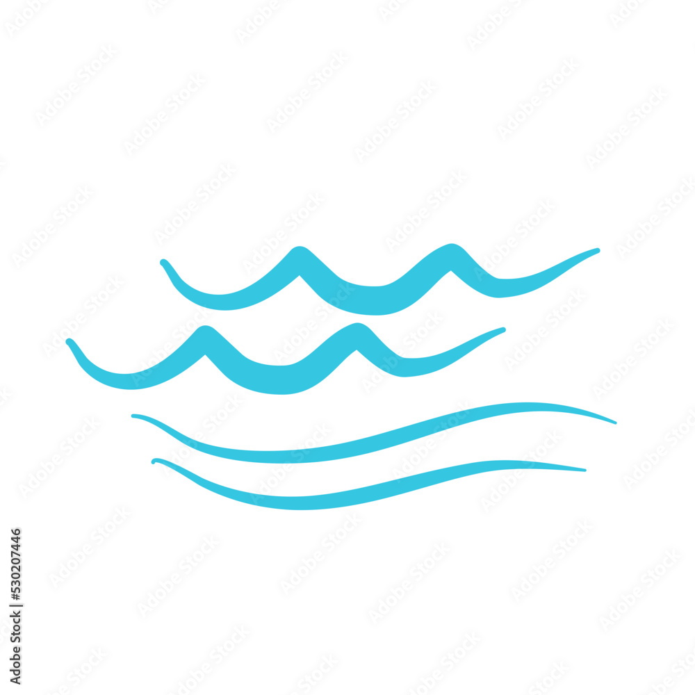 Obraz premium line water waves icon