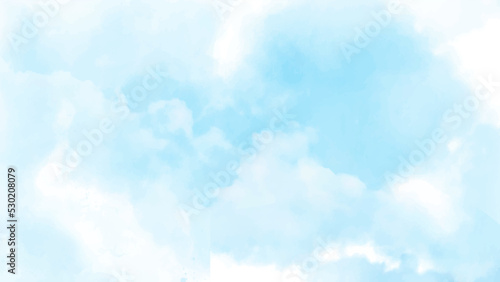 Colorful Beautiful blue sky with cloud formation background. Perfect blue, sunny sky