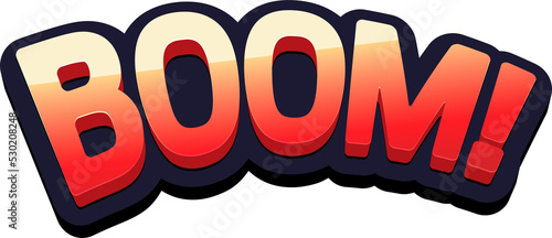 Boom!, Comic Speech Bubble