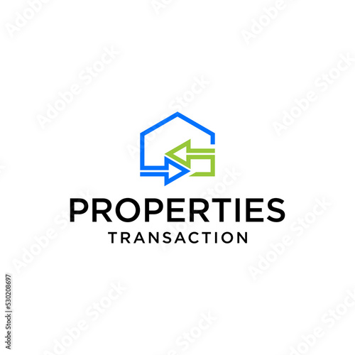 properties home transaction logo design