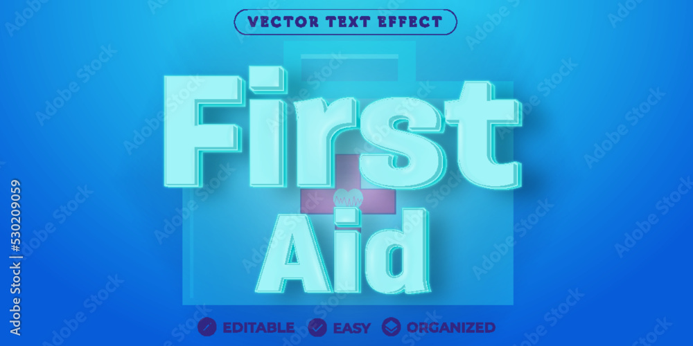 First Aid Text Effect,Fully Editable Font Text Effect First Aid Text Effect,Fully Editable Font Text Effect