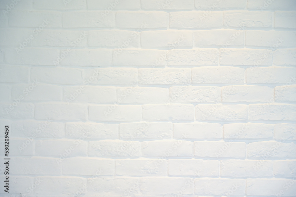 Naklejka premium white brick wall background, interior design