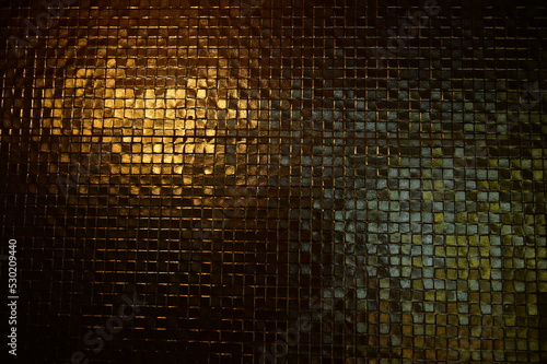 mosaic wall texture background with light