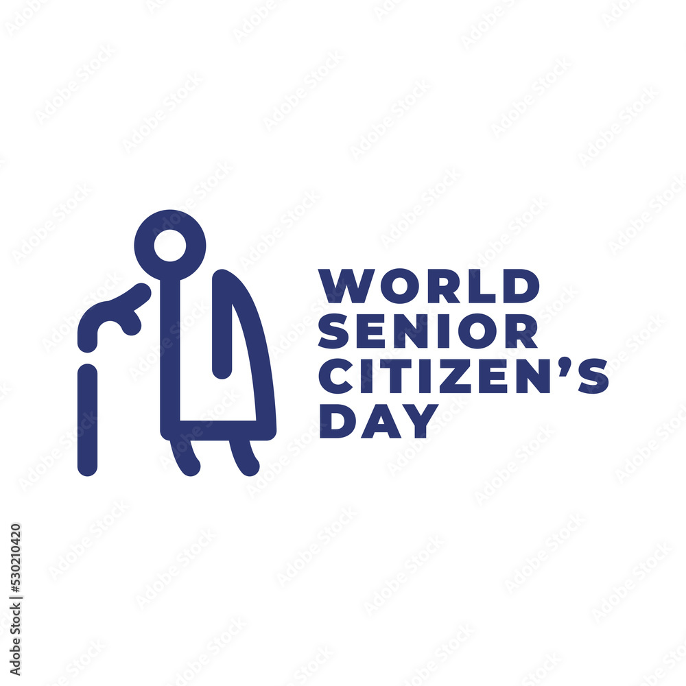 World senior citizen's day sign. World senior citizen's day sign.
