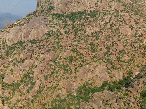 Aerial views of the Jabal Shada Mountain Reserve in the Al Baha region of Saudi Arabia photo