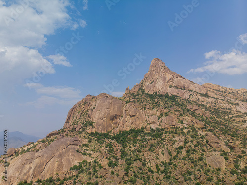 Aerial views of the Jabal Shada Mountain Reserve in the Al Baha region of Saudi Arabia