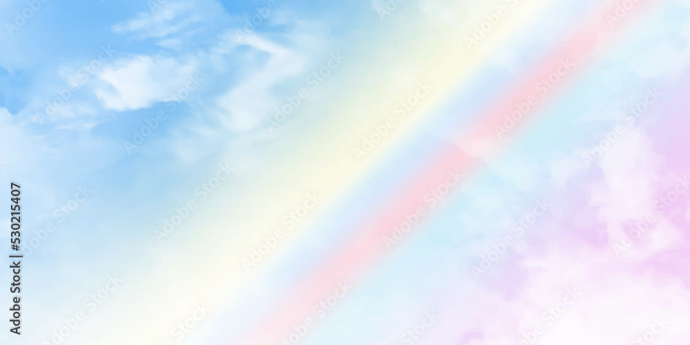 fantasy magical landscape rainbow on sky abstract big volume texture fluffy clouds shine close up view straight, cotton wool, pink purple pastel colors sun fabulous background fantasy magical landscape rainbow on sky abstract big volume texture fluffy clouds shine close up view straight, cotton wool, pink purple pastel colors sun fabulous background