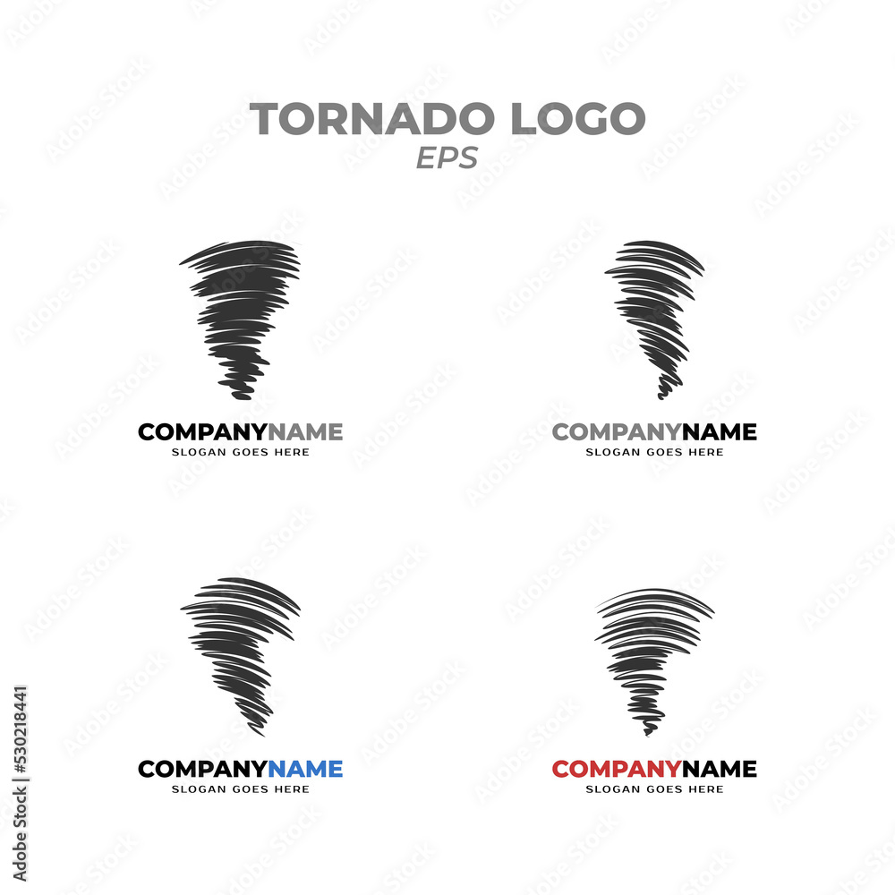 Hurricane symbol set. Typhoon, storm, twister, vortex illustration design in abstract style.