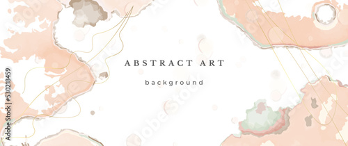 pink watercolor flower wedding luxury gold card