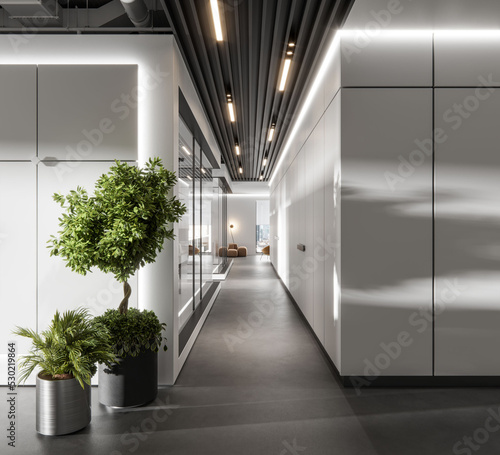Fotografie, Tablou Interior of a modern office space