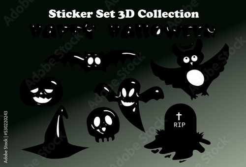Halloween background with pumpkin and bats