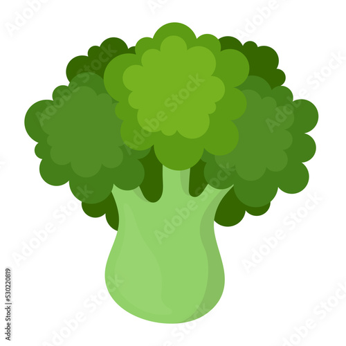 broccoli abstract vector illustration logo icon clipart isolated on white background