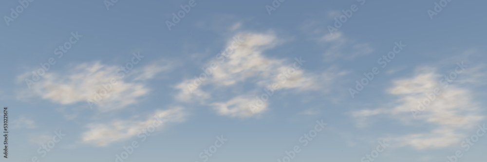 fluffy white clouds at noon in a blue sky (banner) 