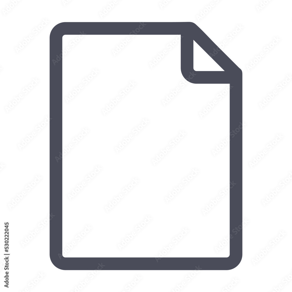 Blank document line icon. Empty file page vector outline sign. Blank document line icon. Empty file page vector outline sign.