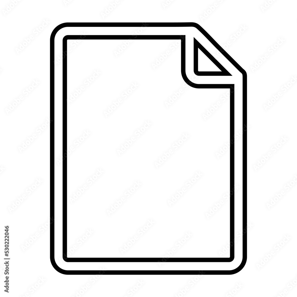 Blank document line icon. Empty file page vector outline sign. Blank document line icon. Empty file page vector outline sign.
