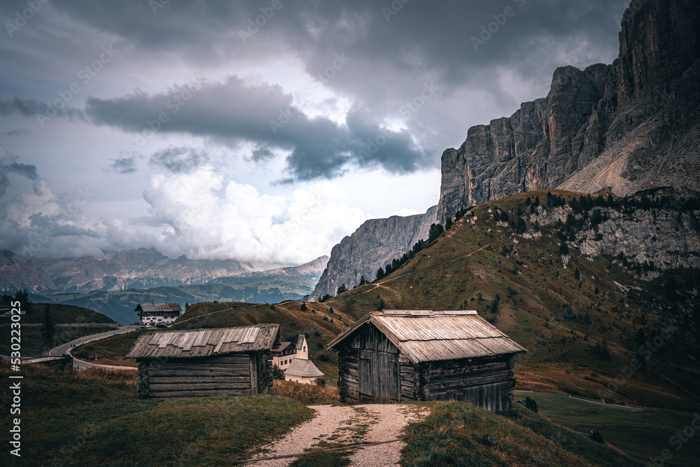 Mountains, forest and landscape of the Dolomites in South Tyrol, Italy Mountains, forest and landscape of the Dolomites in South Tyrol, Italy