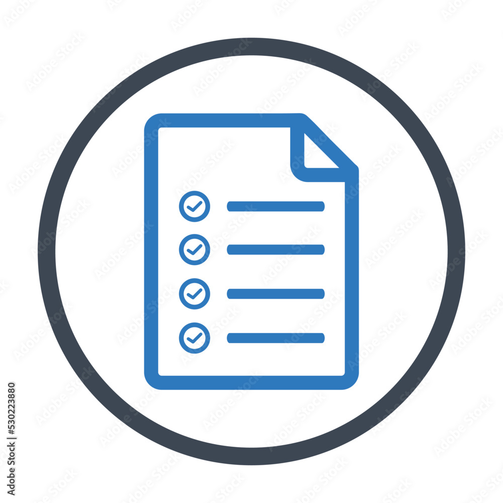 Flat design of checklist icon isolated on transparent background. To-do list vector illustration. Fill form concept. Flat design of checklist icon isolated on transparent background. To-do list vector illustration. Fill form concept.