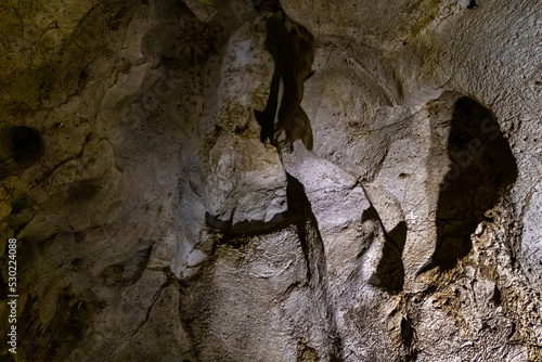 The cave in which the caveman lived in the national reserve - Nahal Mearot Nature Preserve, near Haifa, in northern Israel