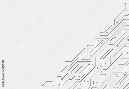 Abstract digital background with technology circuit board texture. Electronic motherboard illustration. Communication and engineering concept. Vector illustration
