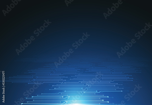 Abstract background with technology circuit board texture. Electronic motherboard illustration. Communication and engineering concept. Vector illustration