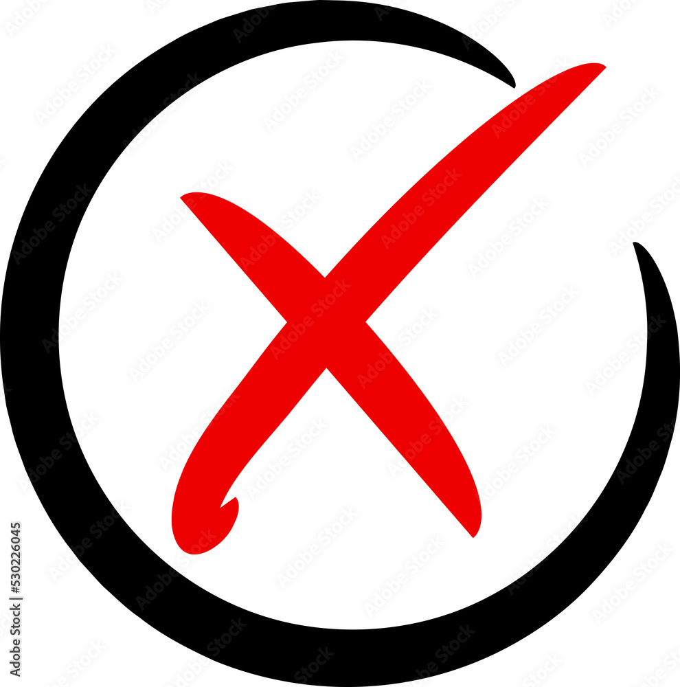 Obraz premium wrong mark symbol