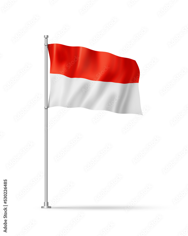 Indonesian flag isolated on white Indonesian flag isolated on white