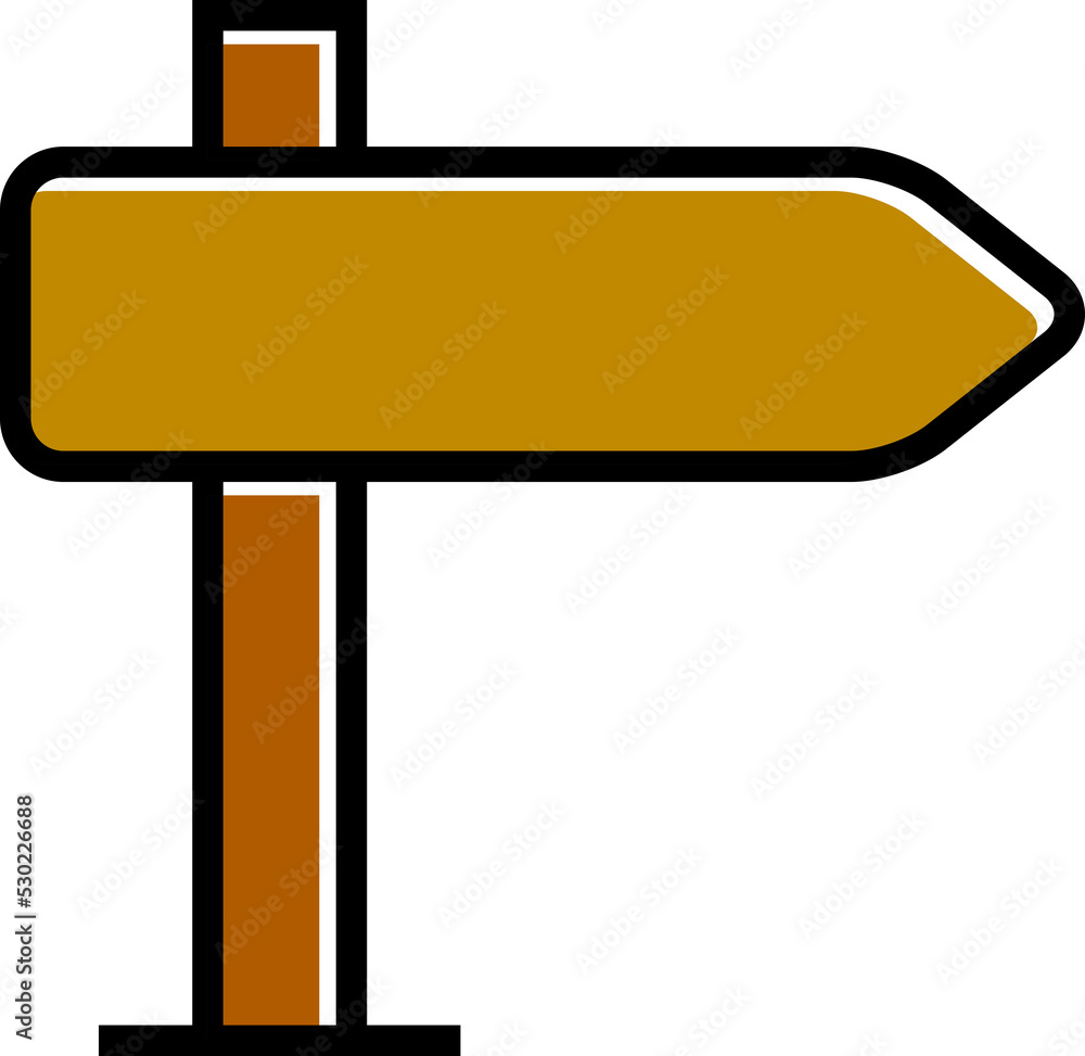 Fototapeta premium wooden street signpost and signage illustration