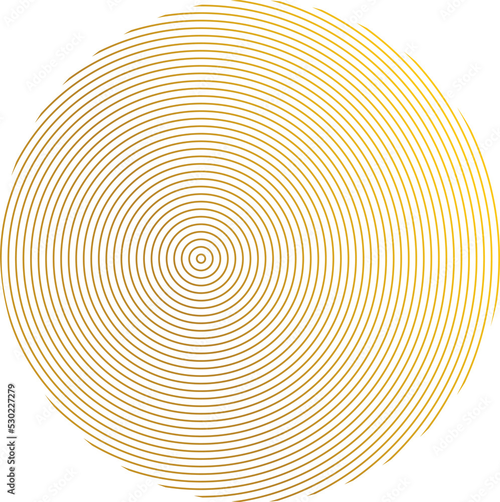 Gold line circle. Technology symbol Gold line circle. Technology symbol