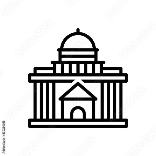 Black line icon for congressional