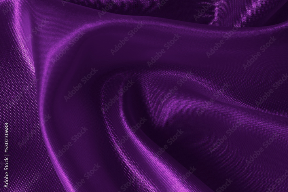 Fototapeta premium Purple fabric cloth texture for background and design art work, beautiful crumpled pattern of silk or linen.