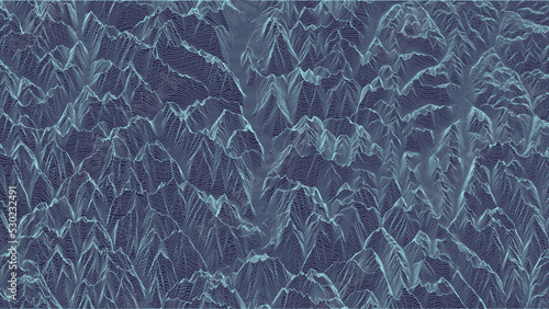Mountain landscape. Wirefra...