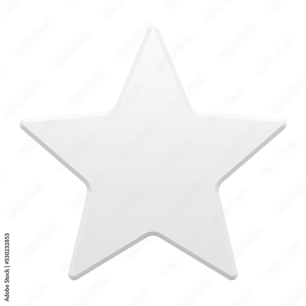 White christmas star 3d symbol. Traditional christmas decoration of winter holidays White christmas star 3d symbol. Traditional christmas decoration of winter holidays