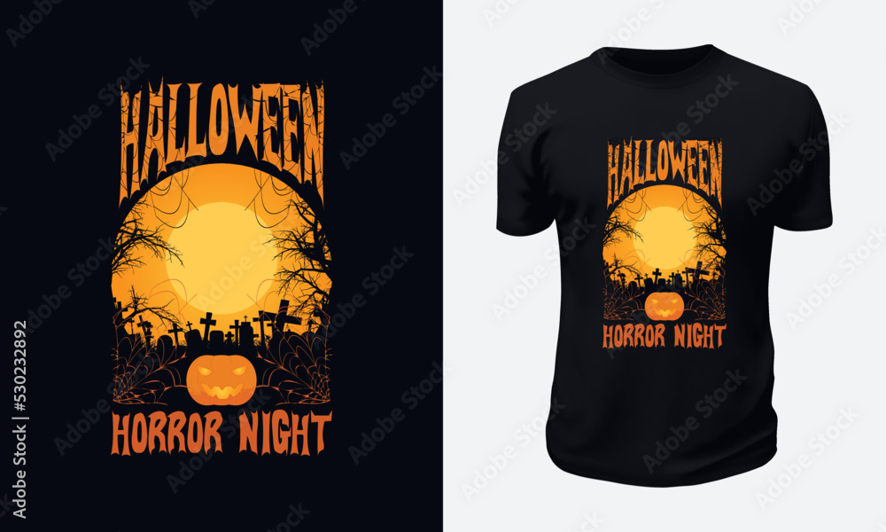 Halloween Horror Night T-shirt Design
