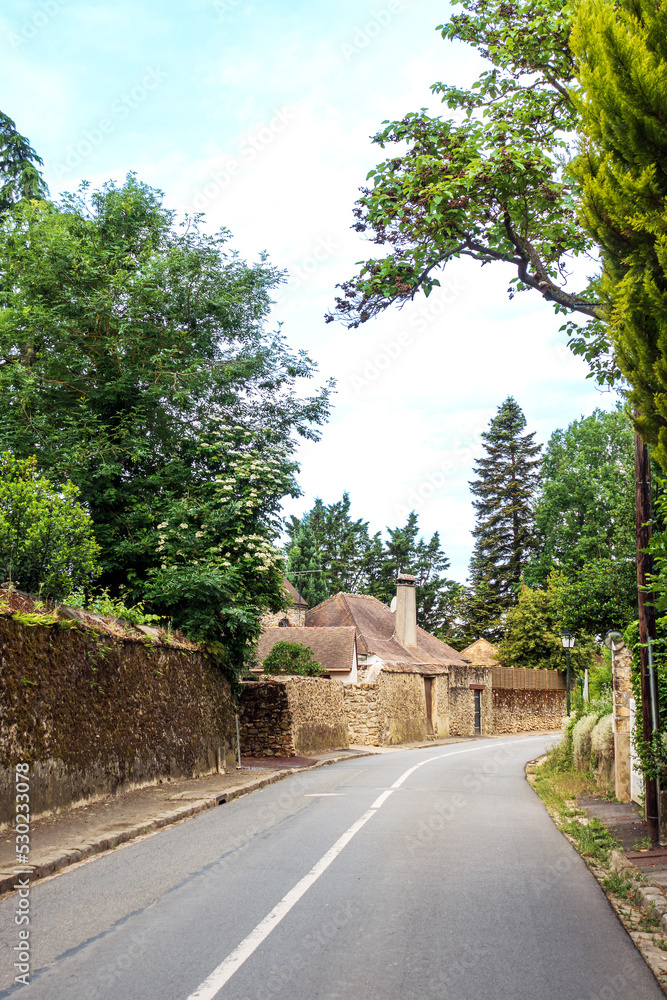 Street view of old village Janvry in France