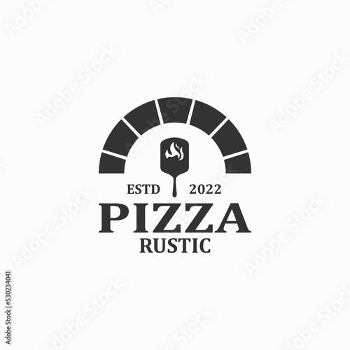 vintage rustic pizza logo