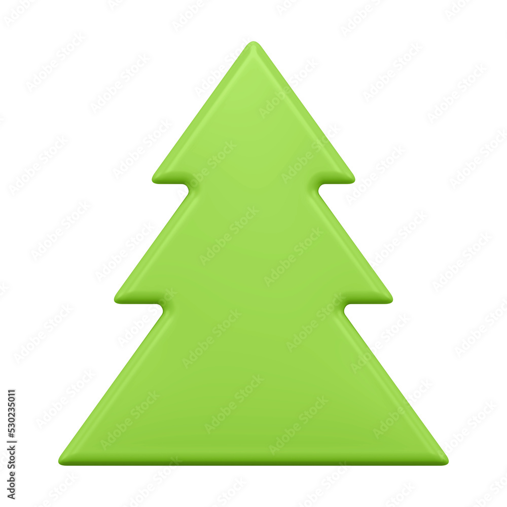 Abstract Christmas tree. Green stylish decoration for winter fun holidays Abstract Christmas tree. Green stylish decoration for winter fun holidays