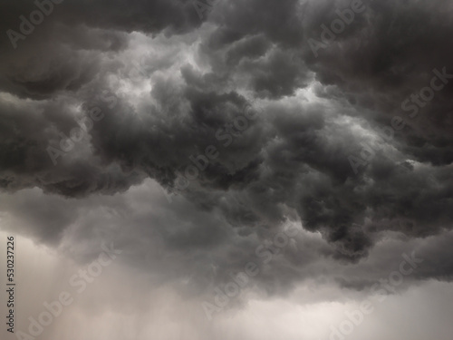 Dramatic black clouds