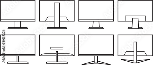 シンプル モニター 8種（表・裏 ×4種）