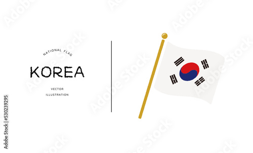 韓国の国旗アイコン ベクターイラスト